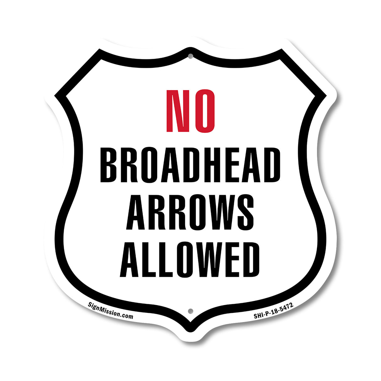 No Broadhead Arrows Allowed