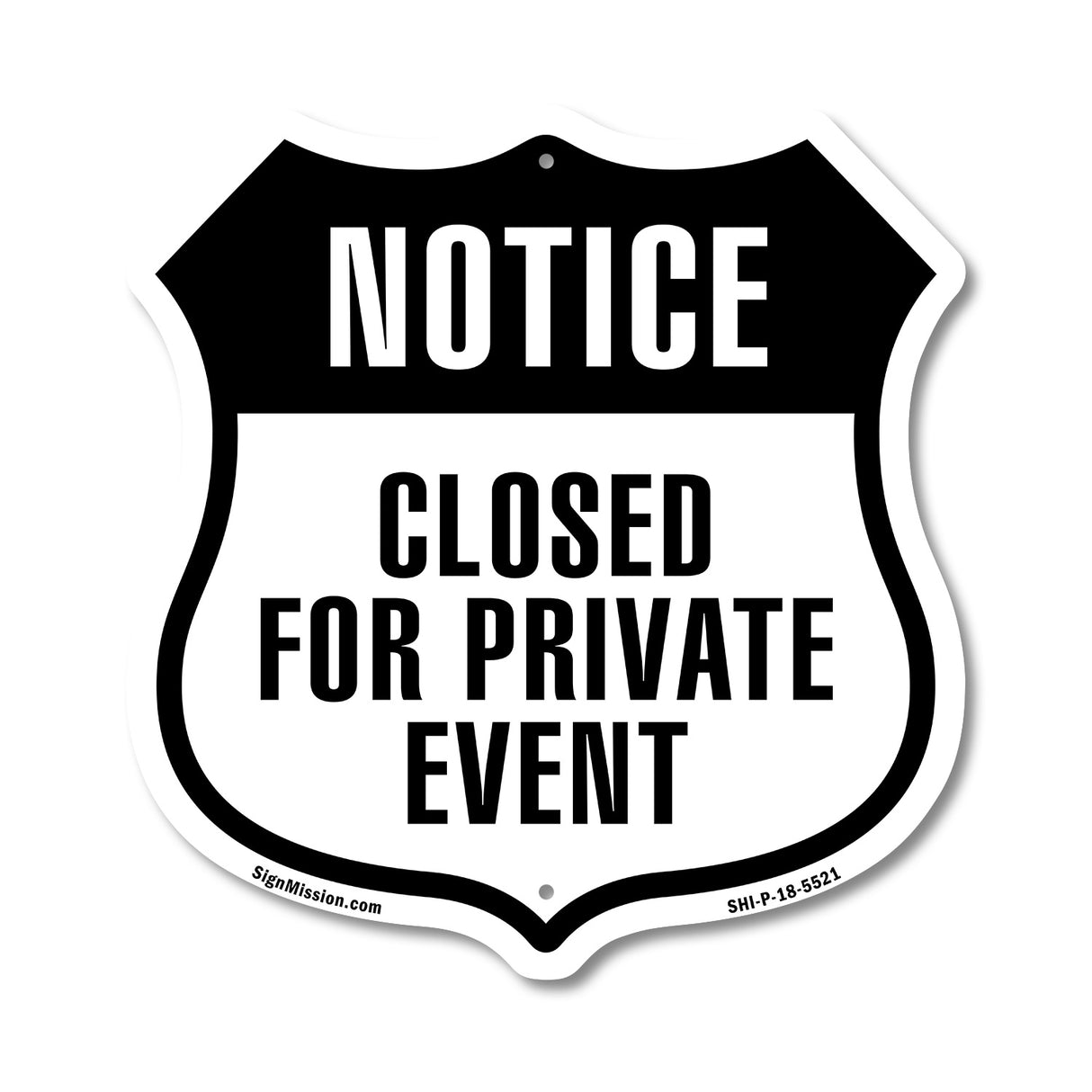 Notice Closed For Private Event
