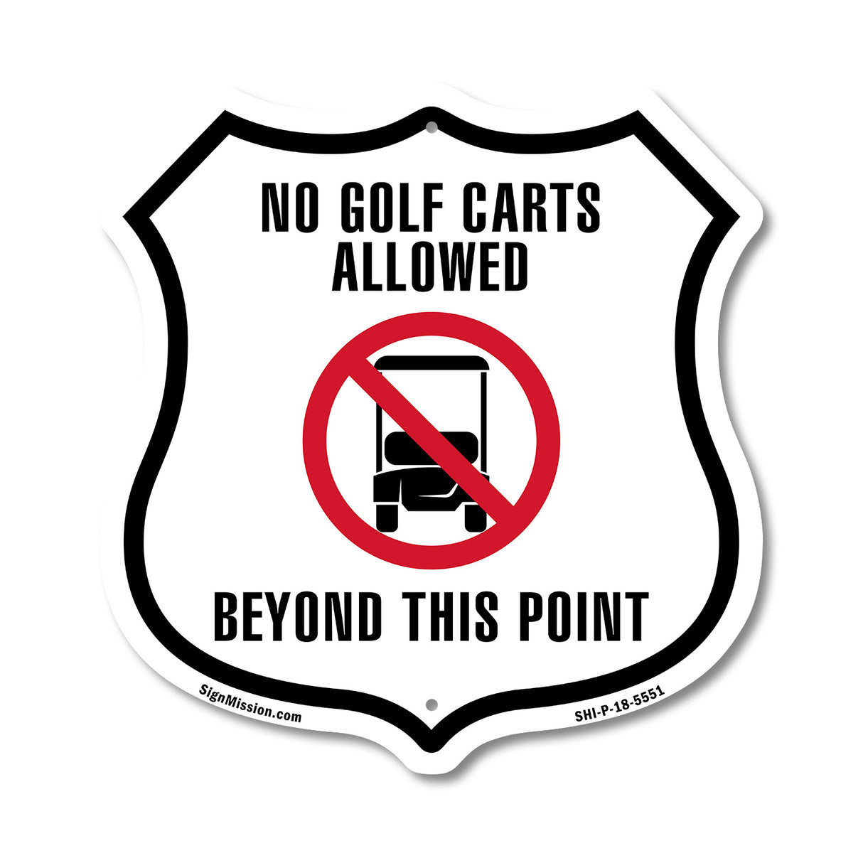 No Golf Carts Allowed Beyond This Point