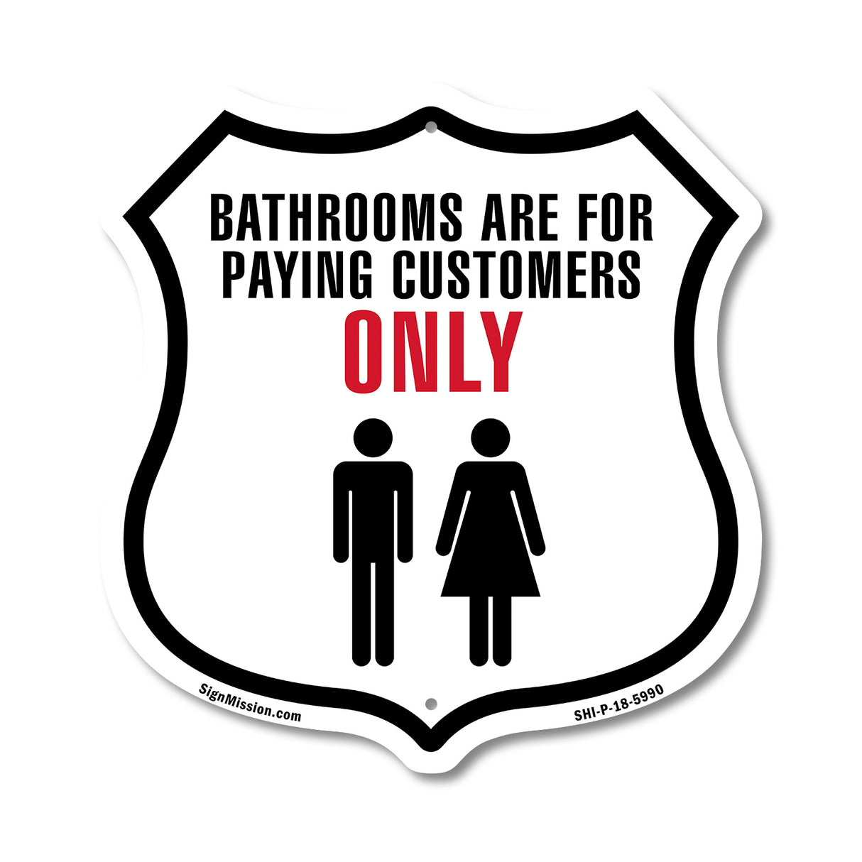bathrooms are for customers only
