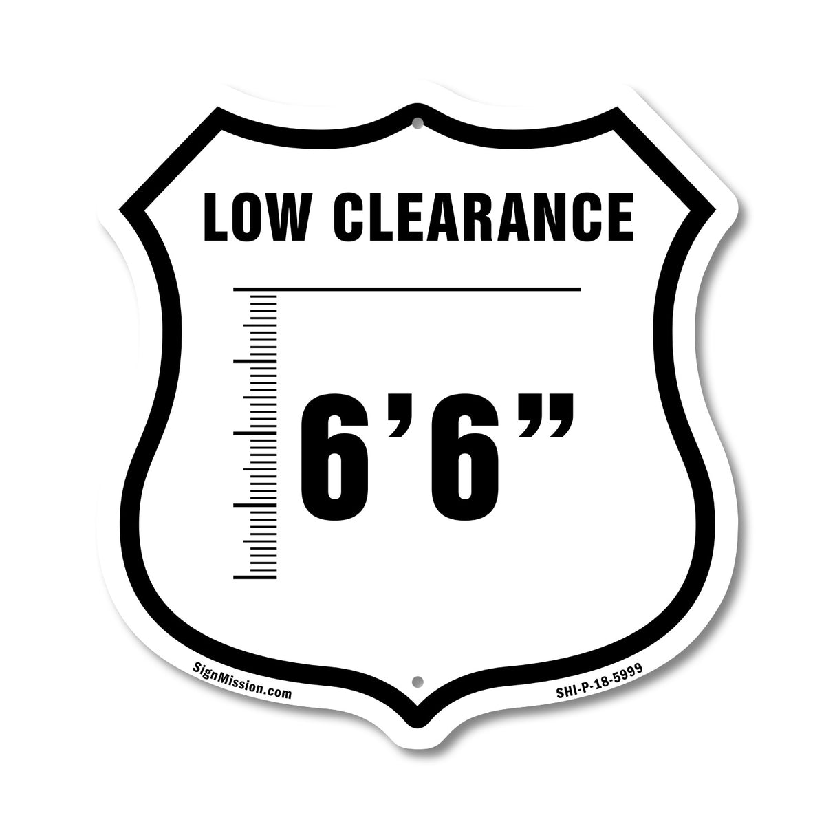 Caution Low Clearance 6-6 ft