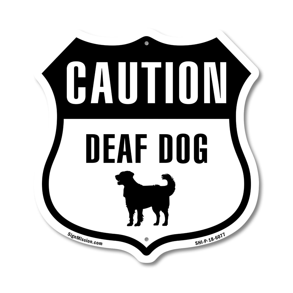Caution Deaf Dog
