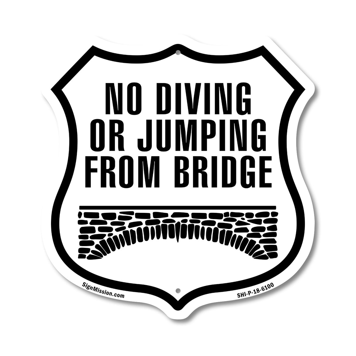No Diving Or Jumping From Bridge