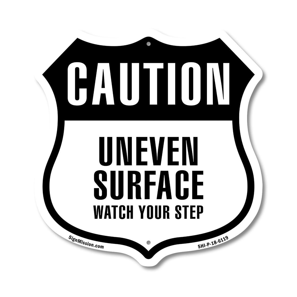 Caution Uneven Surface Watch Your Step
