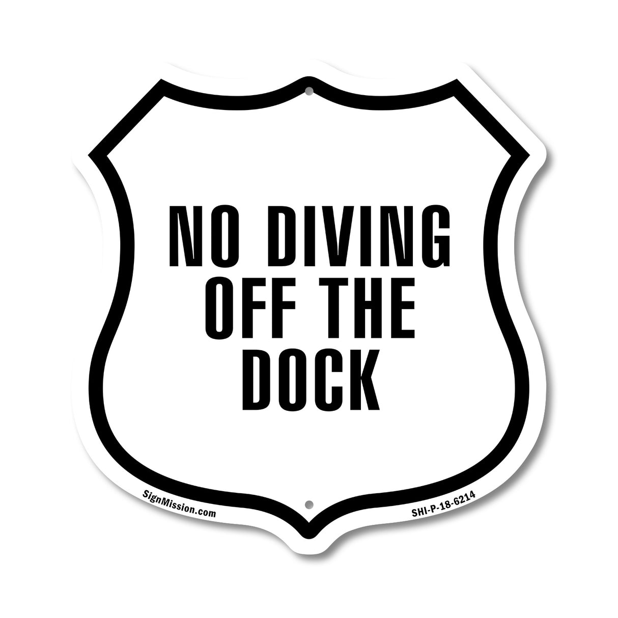 No Diving Off Of Dock