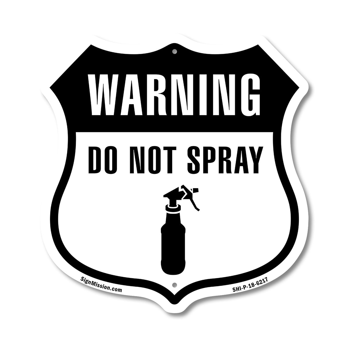 warning do not spray