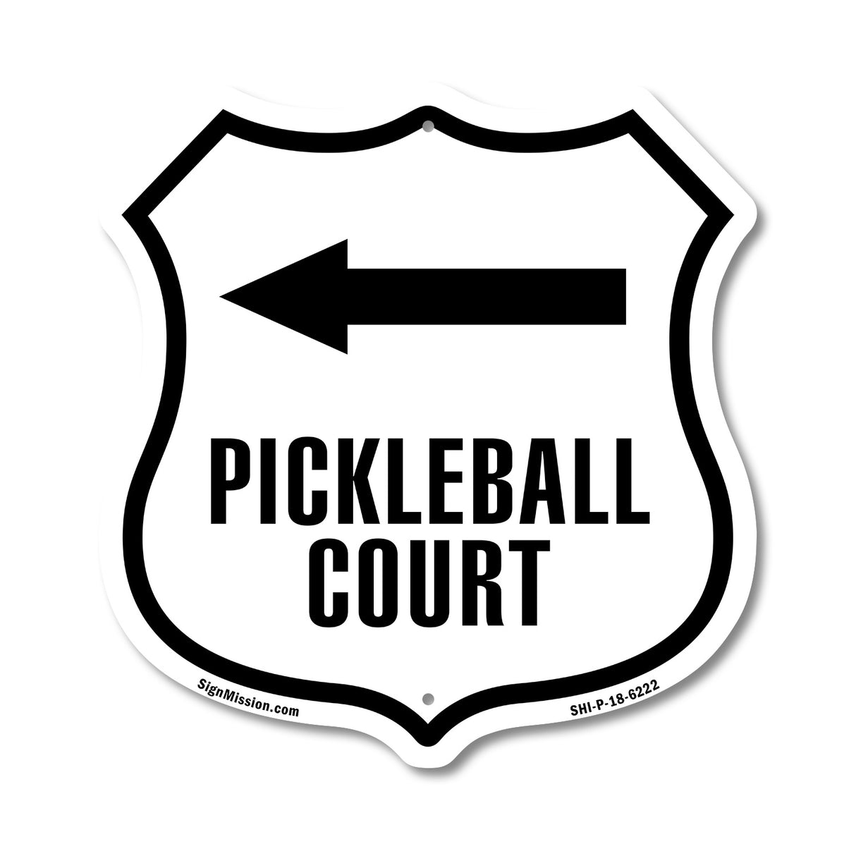 Pickleball Court Left Arrow