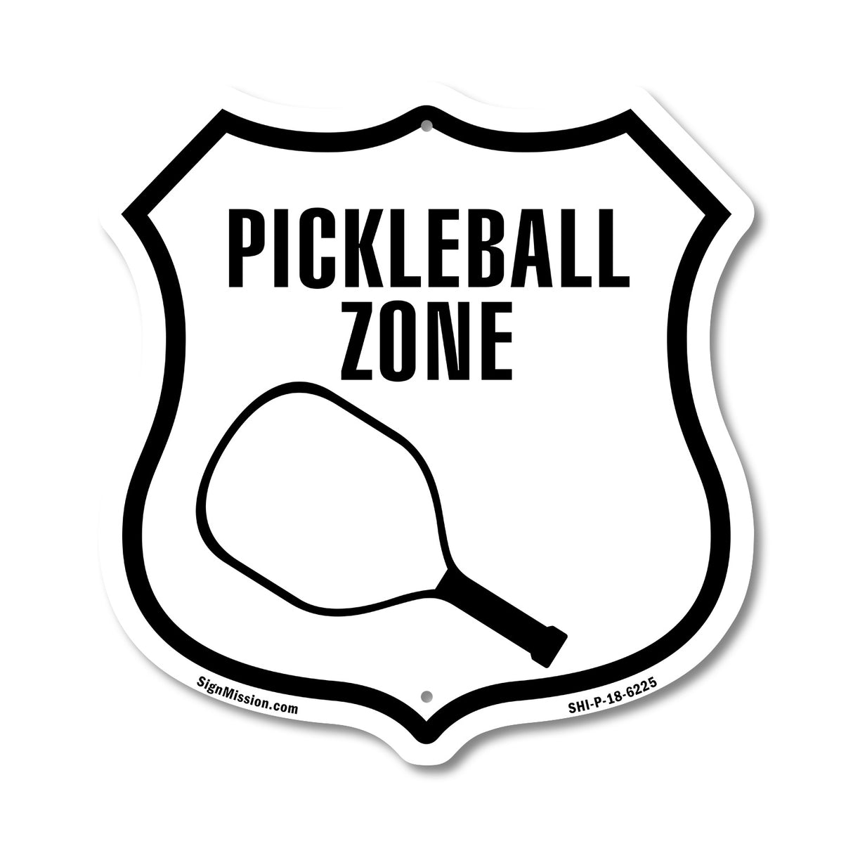 Pickleball Zone with Racquet Graphic