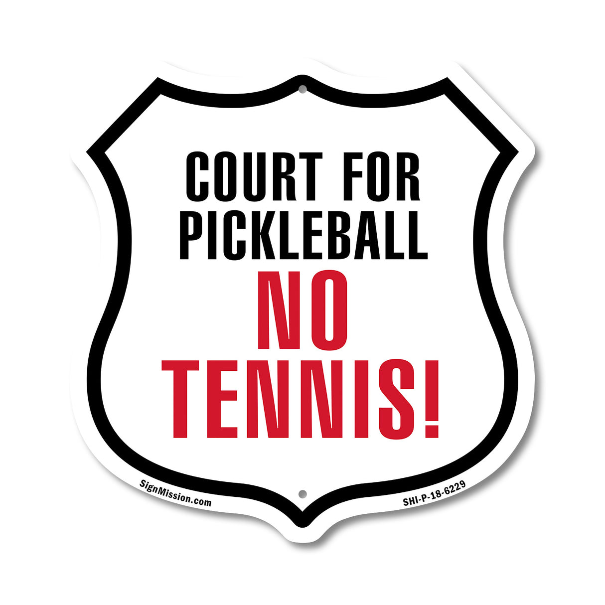 Court for Pickleball No Tennis