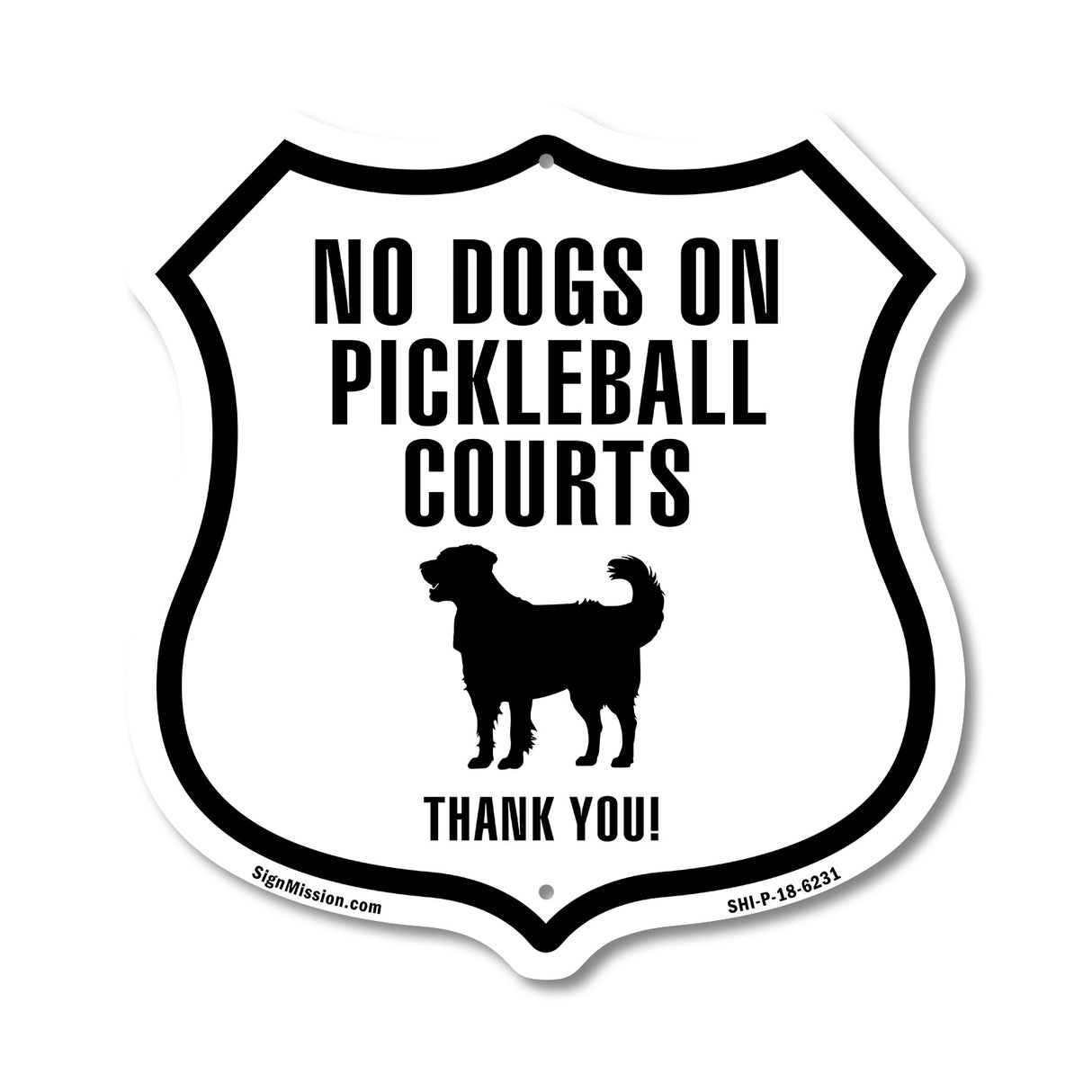 No dogs allowed on Pickleball courts thank you