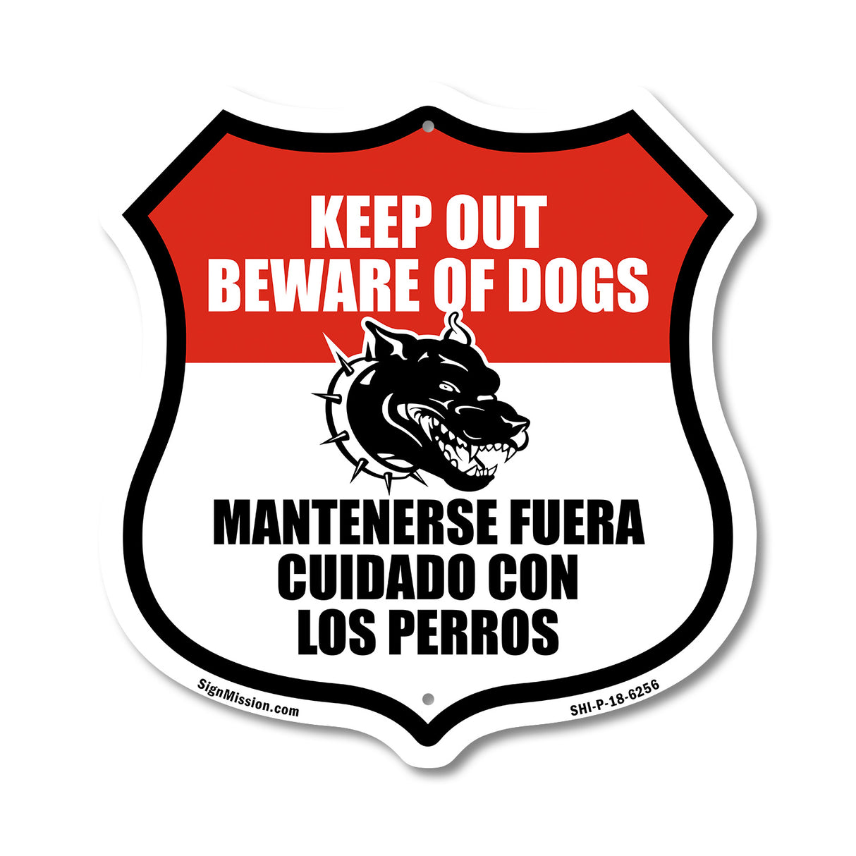Keep Out Beware of Dogs Bilingual English / Spanish