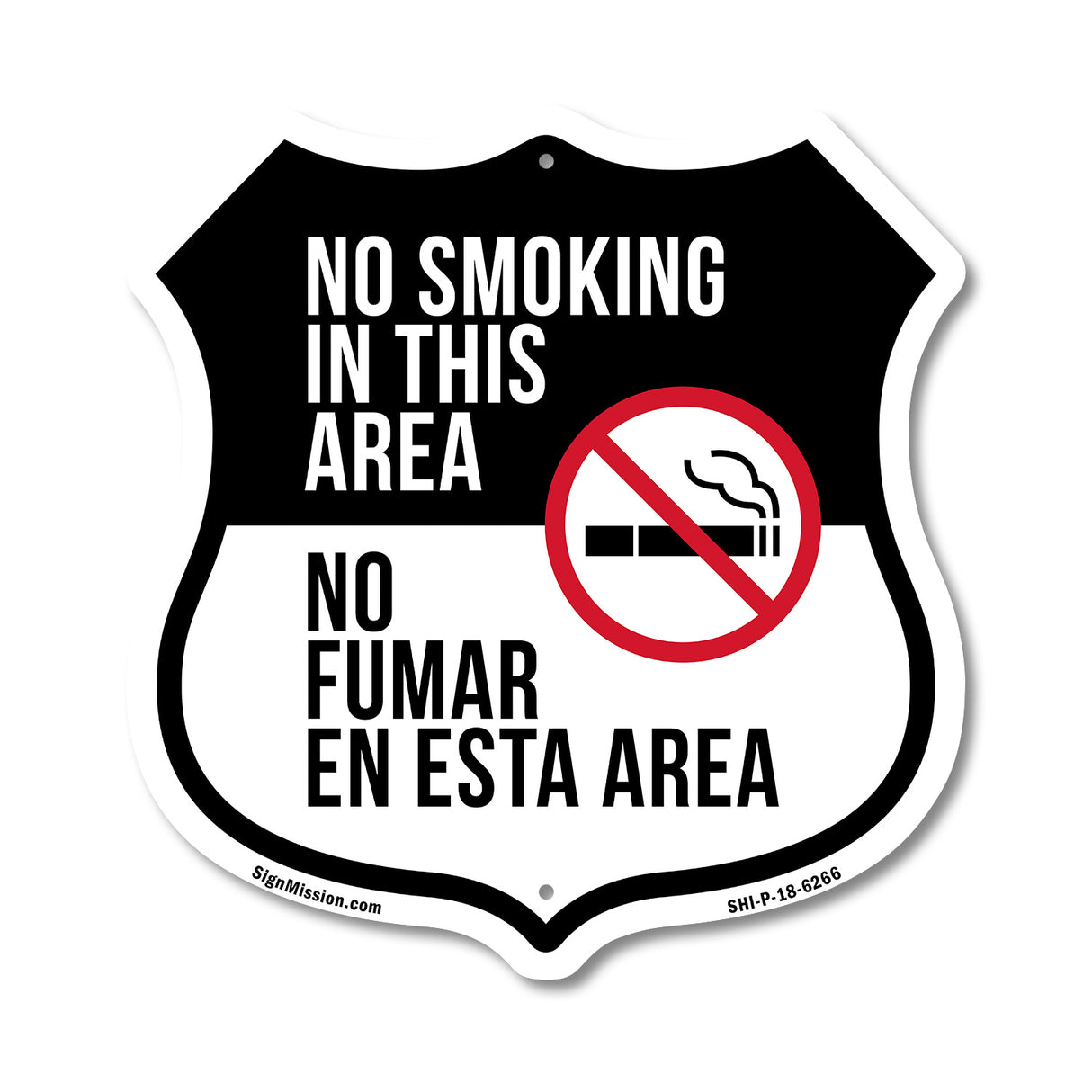 No Smoking In This Area Bilingual English / Spanish