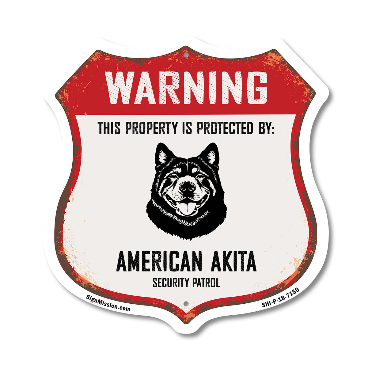 Warning This Property is Protected by American Akita