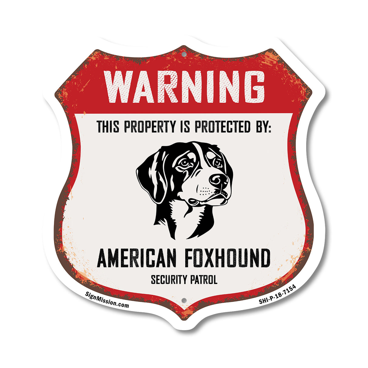 Warning This Property is Protected by American Foxhound