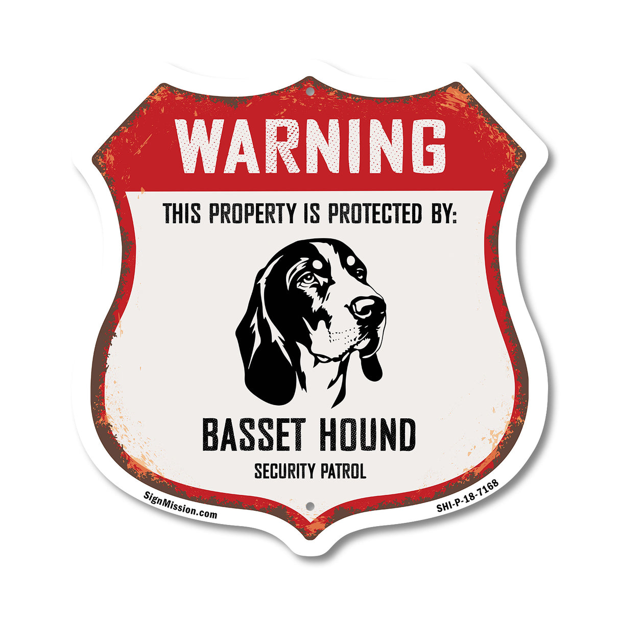 Warning This Property is Protected by Basset Hound