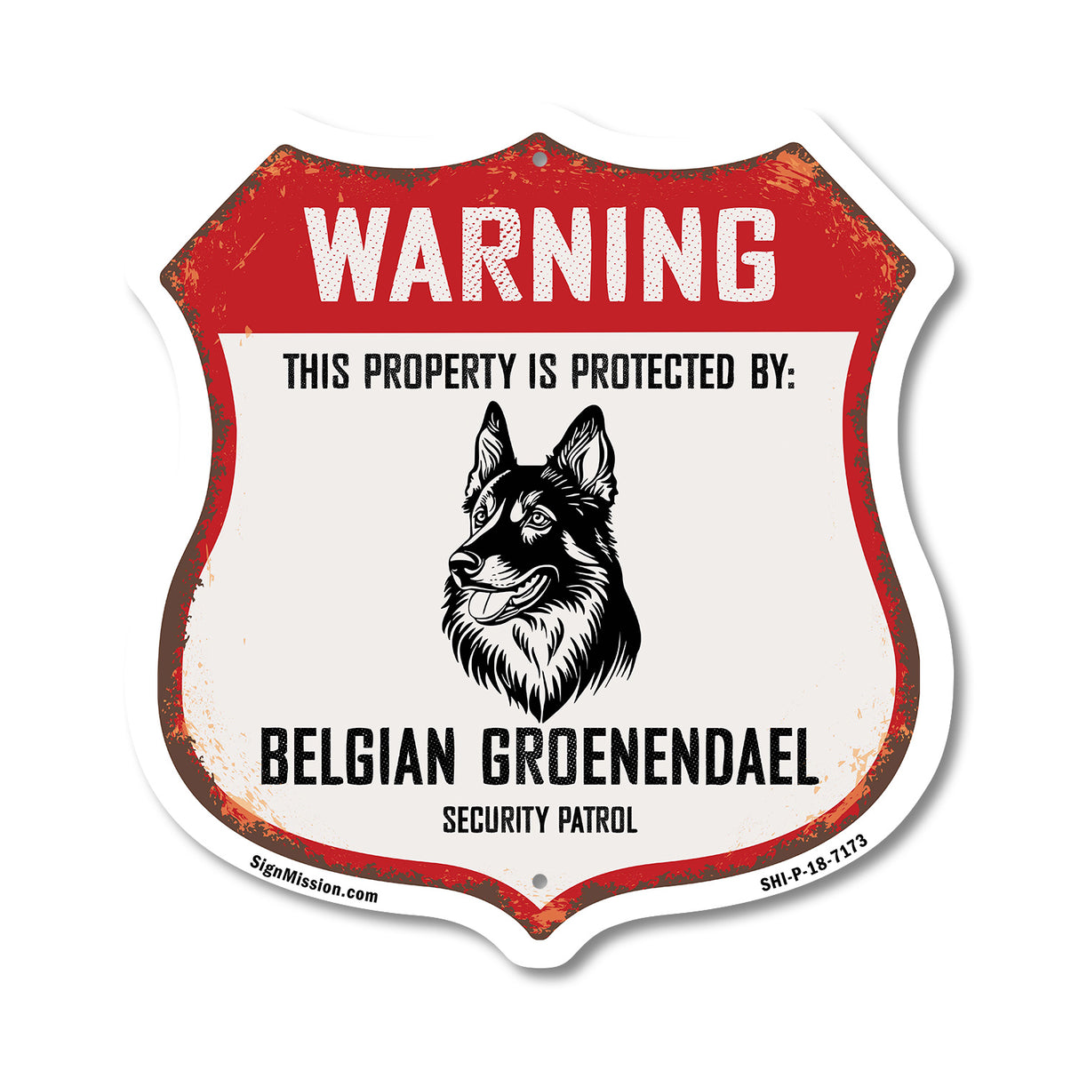 Warning This Property is Protected by Belgian Groenendael