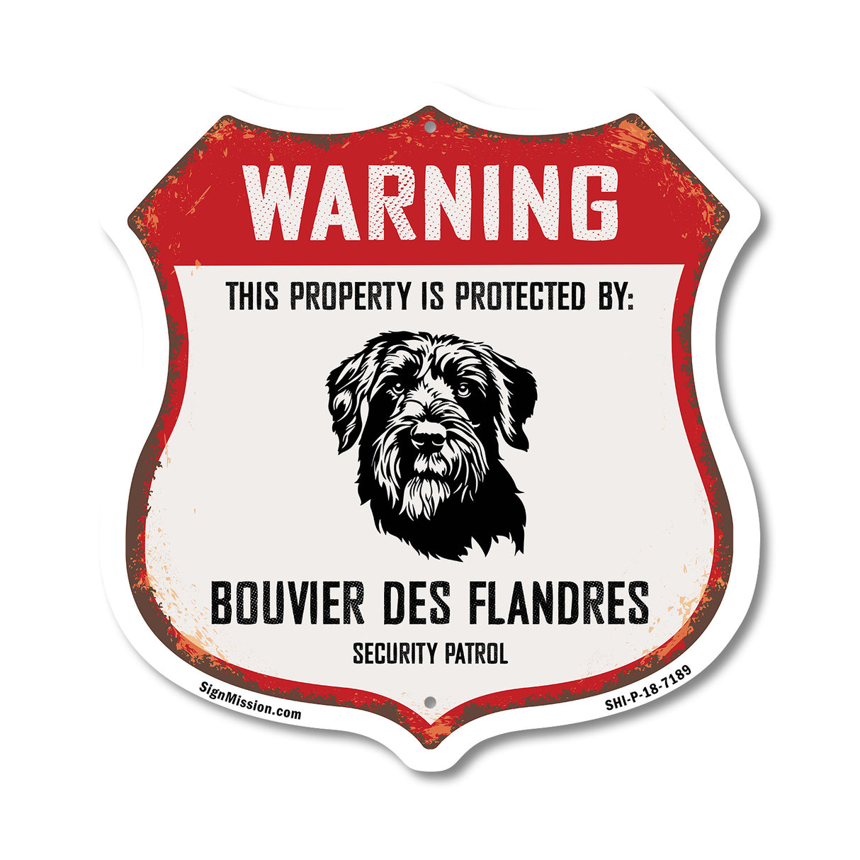 Warning This Property is Protected by Bouvier Des Flandres