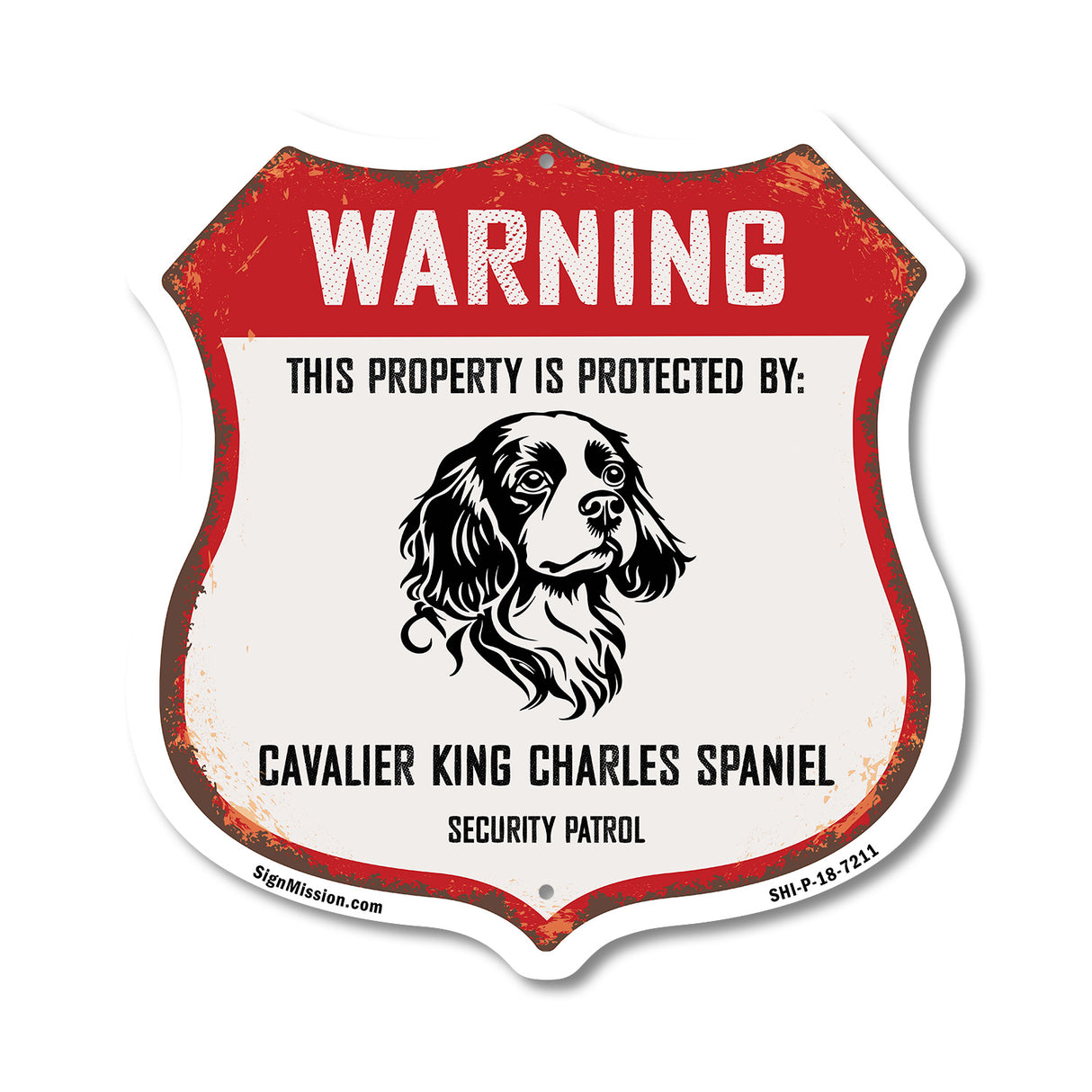 Warning This Property is Protected by Cavalier King Charles Spaniel