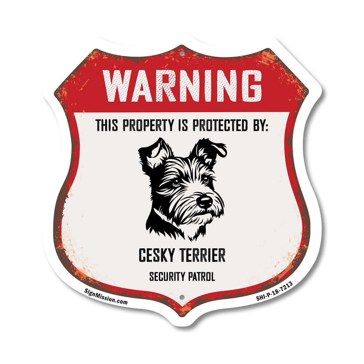 Warning This Property is Protected by Cesky Terrier