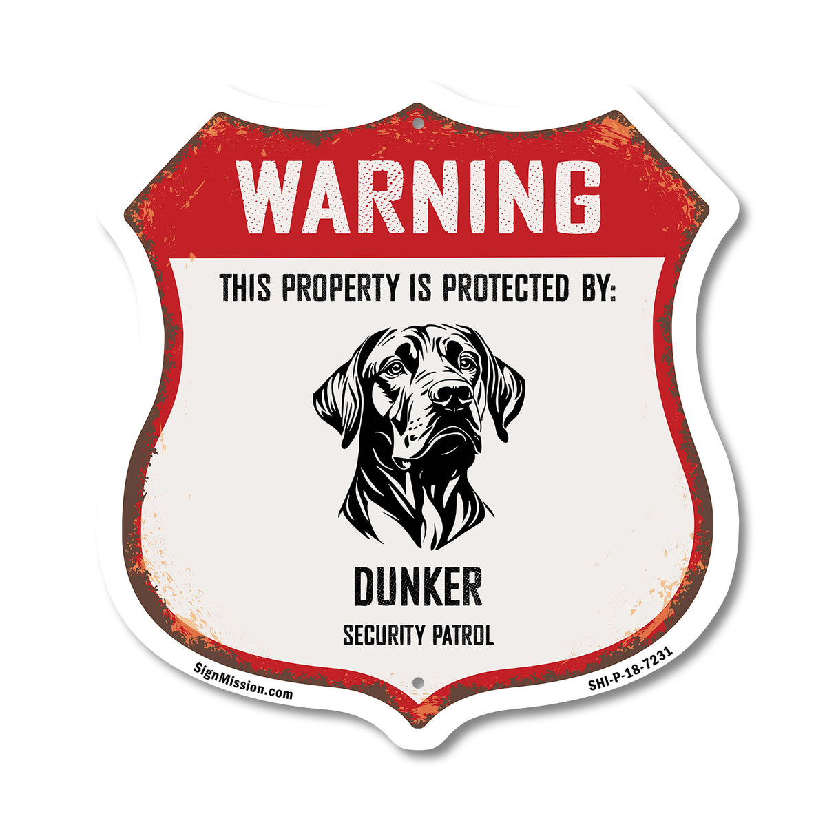 Warning This Property is Protected by Dunker