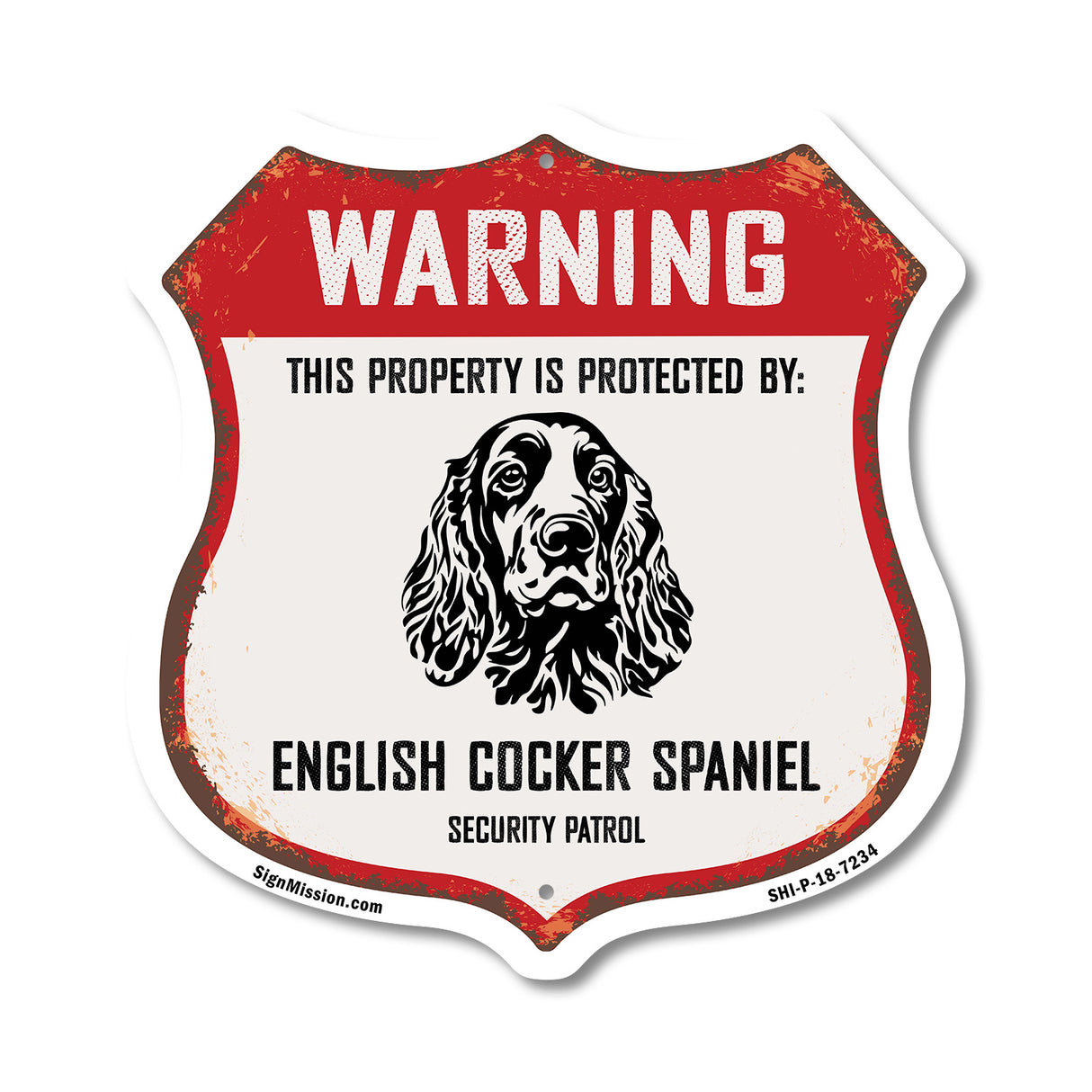 Warning This Property is Protected by English Cocker Spaniel