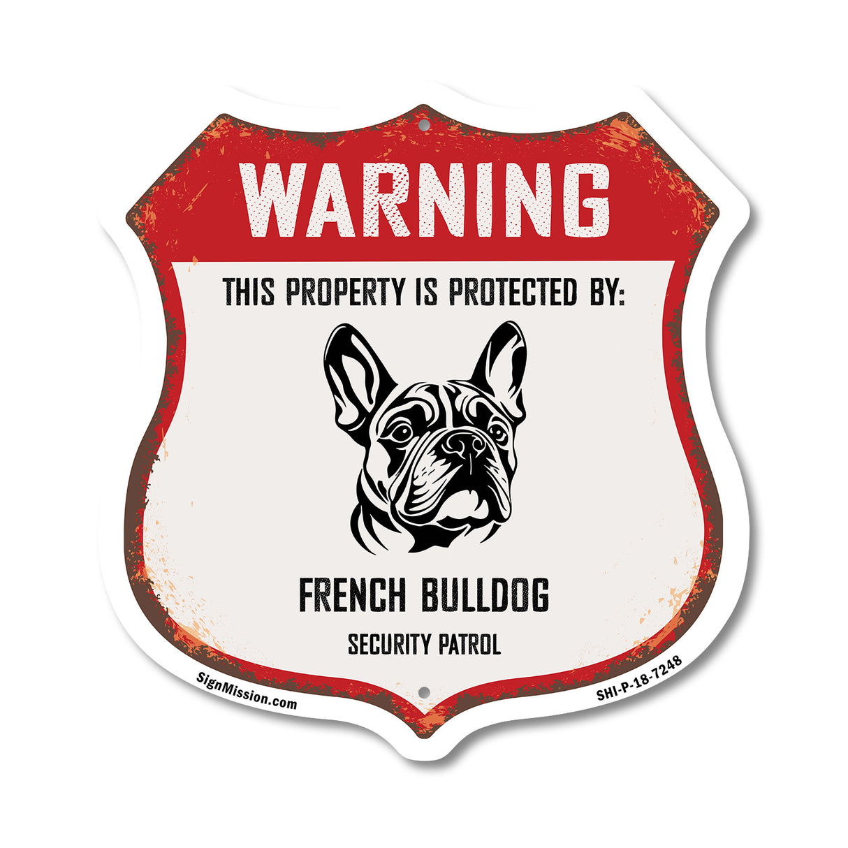 Warning This Property is Protected by French Bulldog