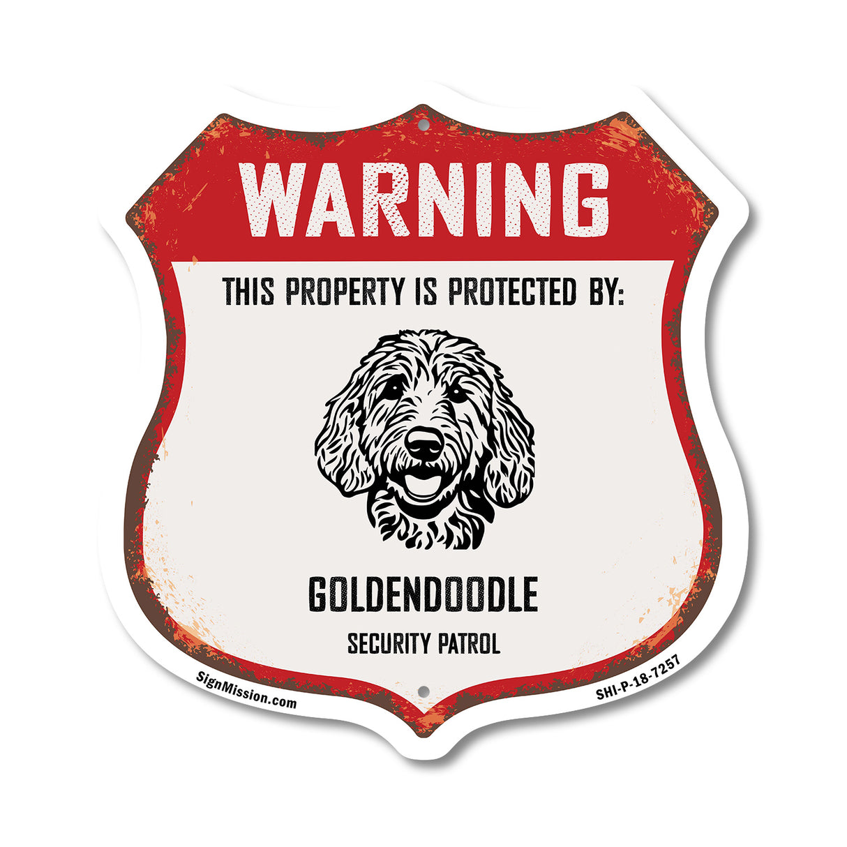Warning This Property is Protected by Goldendoodle