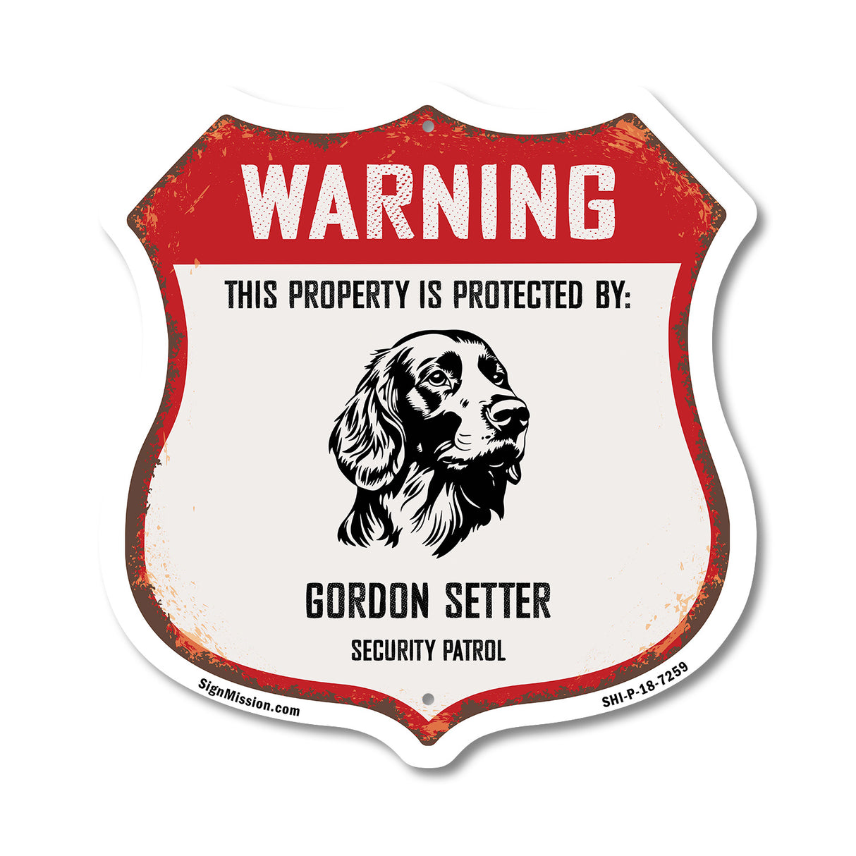 Warning This Property is Protected by Gordon Setter