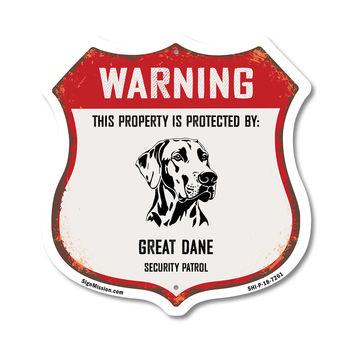 Warning This Property is Protected by Great Dane