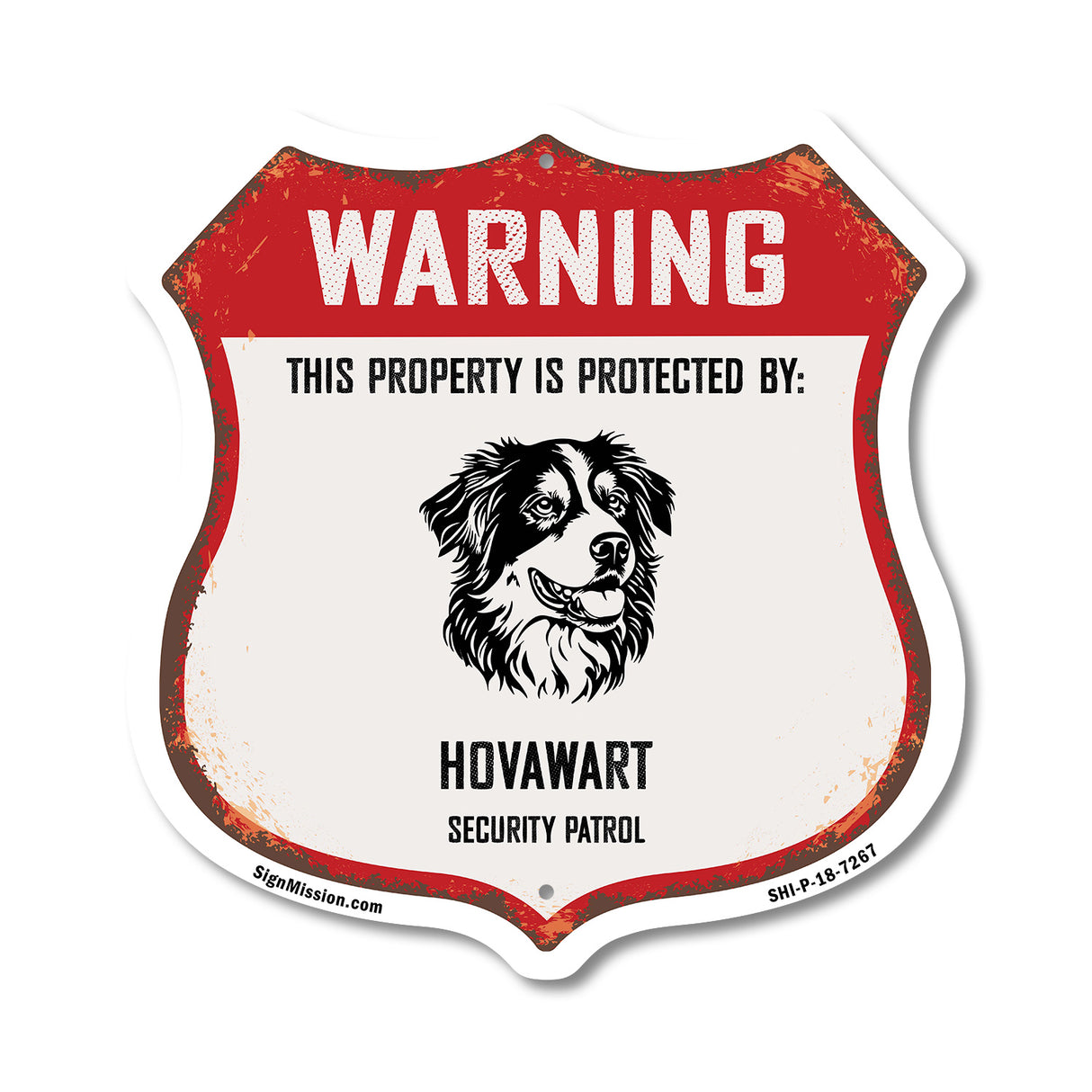 Warning This Property is Protected by Hovawart