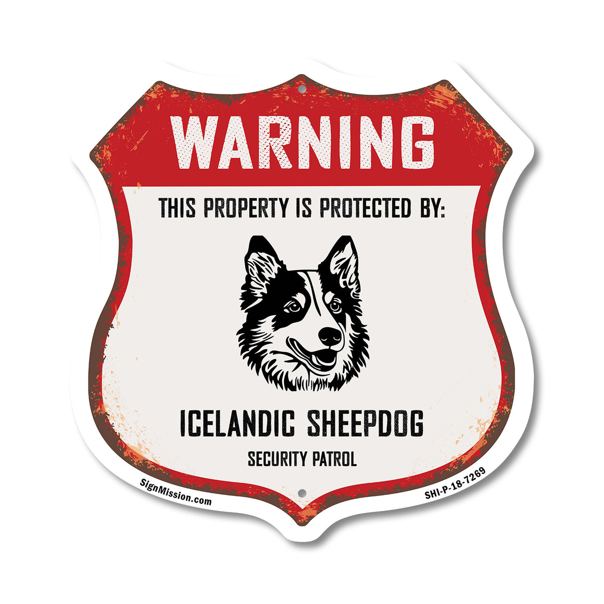 Warning This Property is Protected by Icelandic Sheepdog
