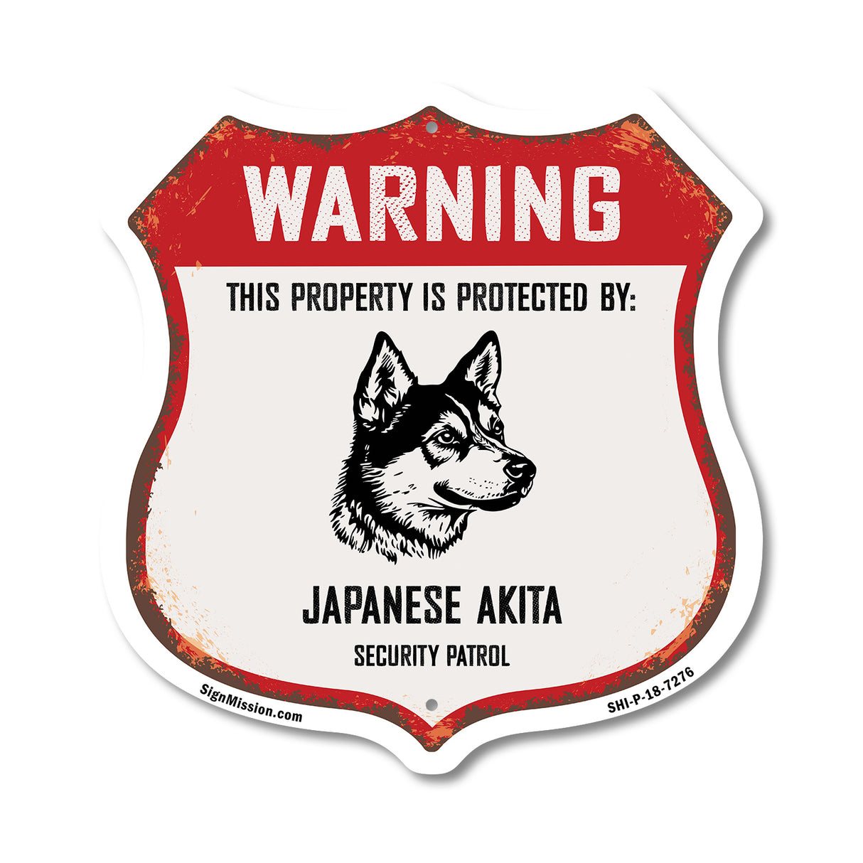 Warning This Property is Protected by Japanese Akita