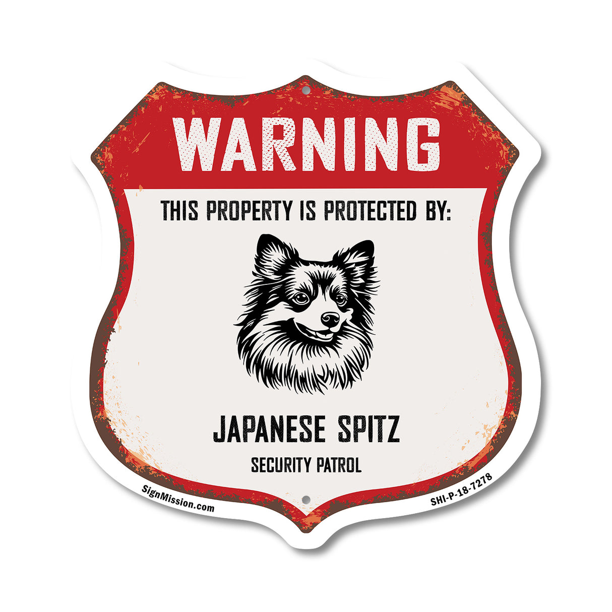 Warning This Property is Protected by Japanese Spitz