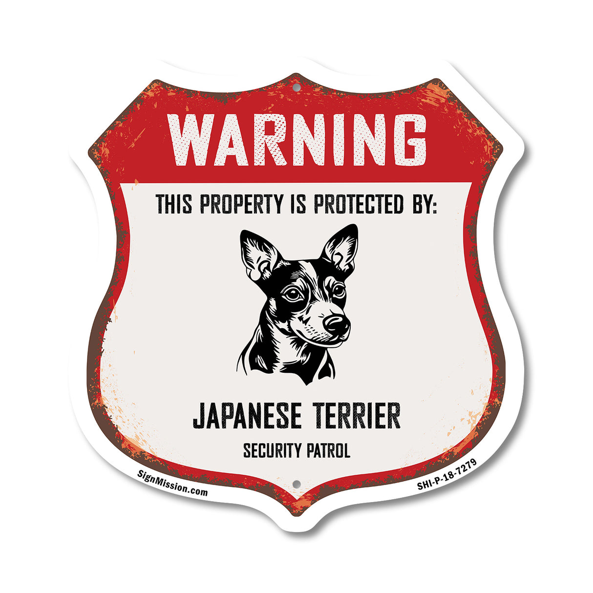 Warning This Property is Protected by Japanese Terrier