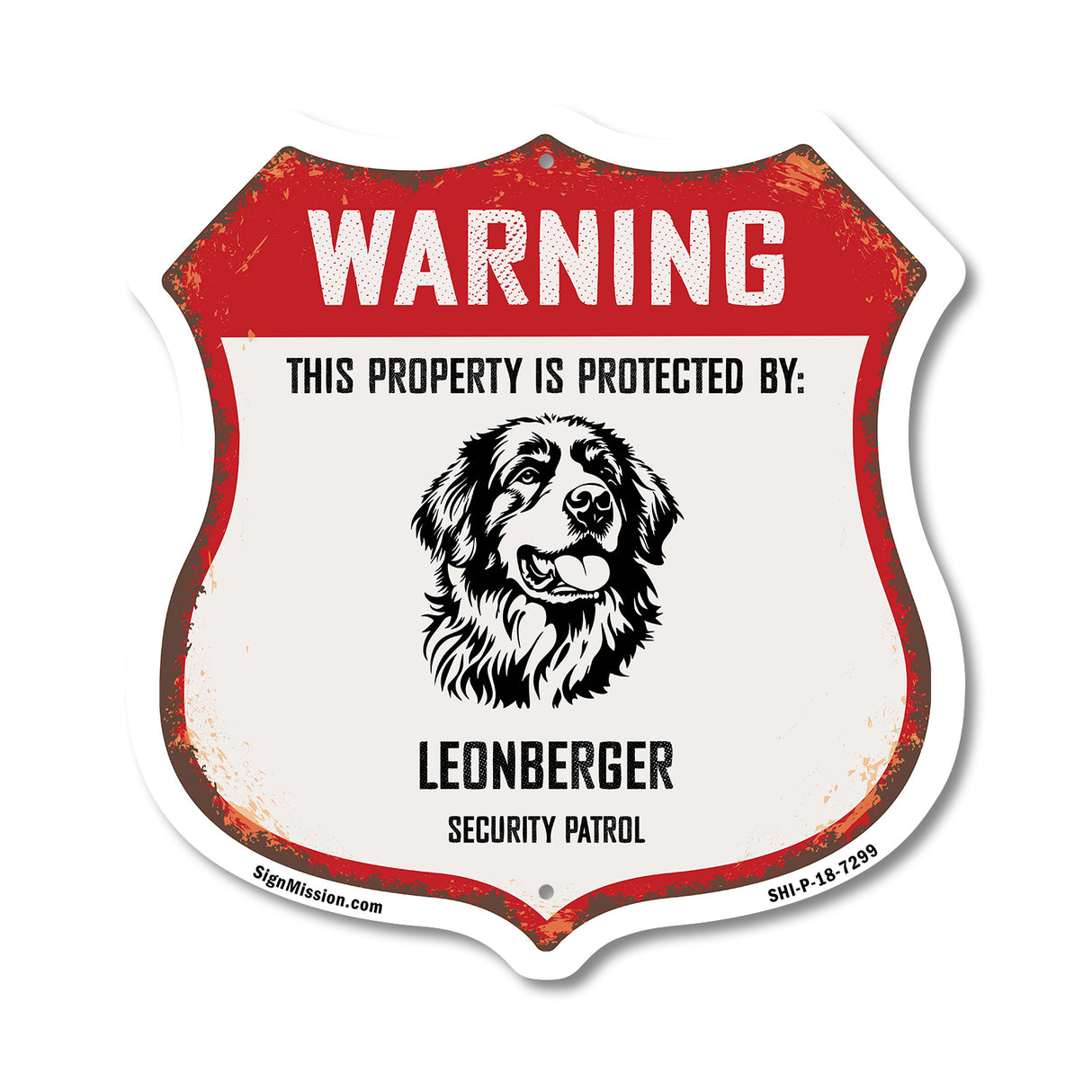 Warning This Property is Protected by Leonberger