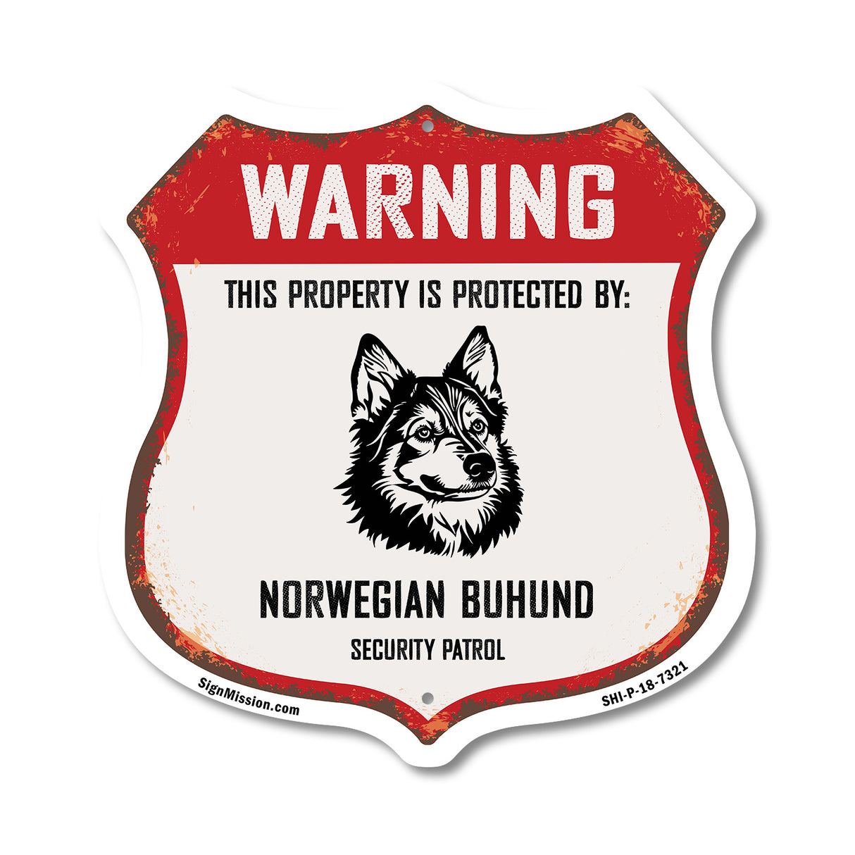 Warning This Property is Protected by Norwegian Buhund