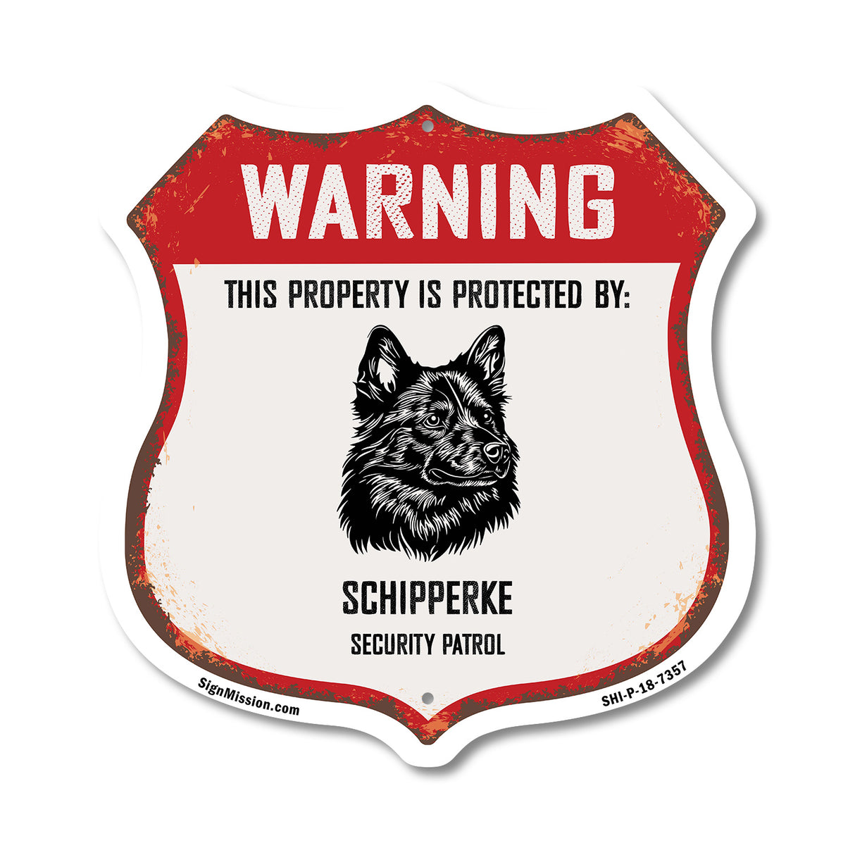 Warning This Property is Protected by Schipperke