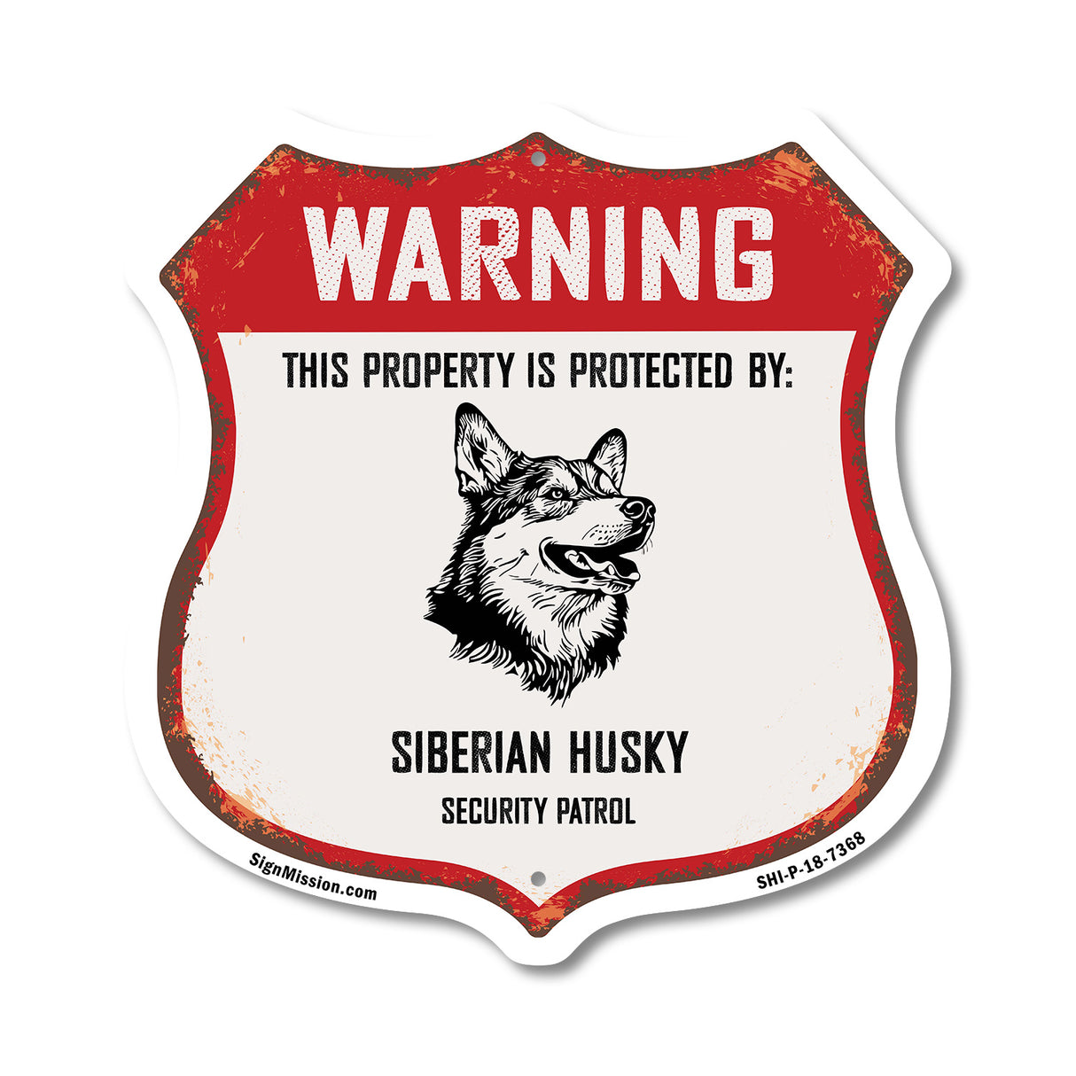 Warning This Property is Protected by Siberian Husky