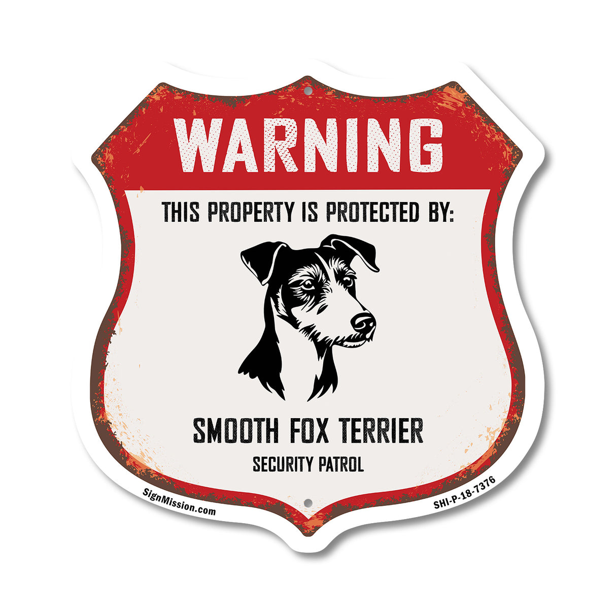 Warning This Property is Protected by Smooth Fox Terrier