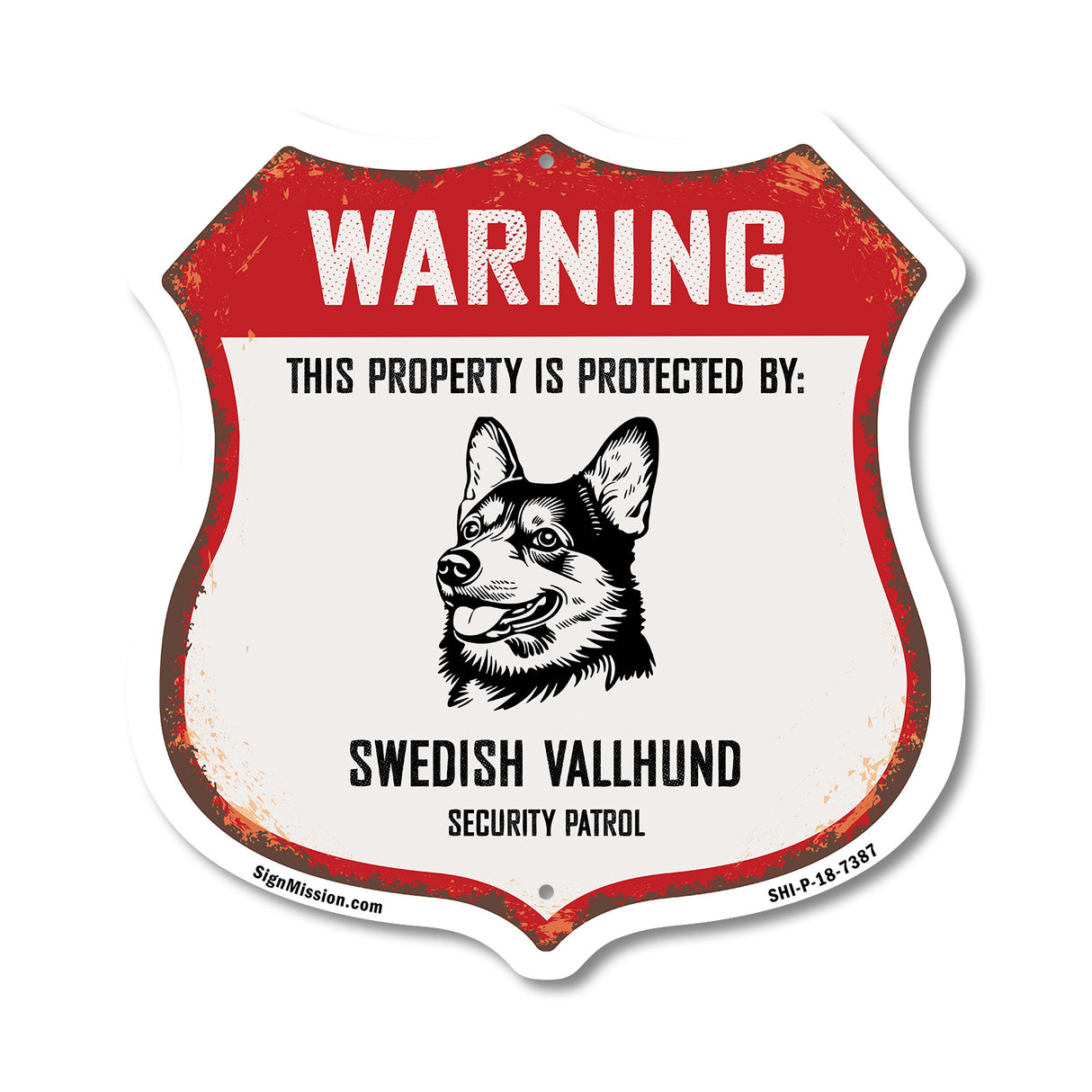 Warning This Property is Protected by Swedish Vallhund