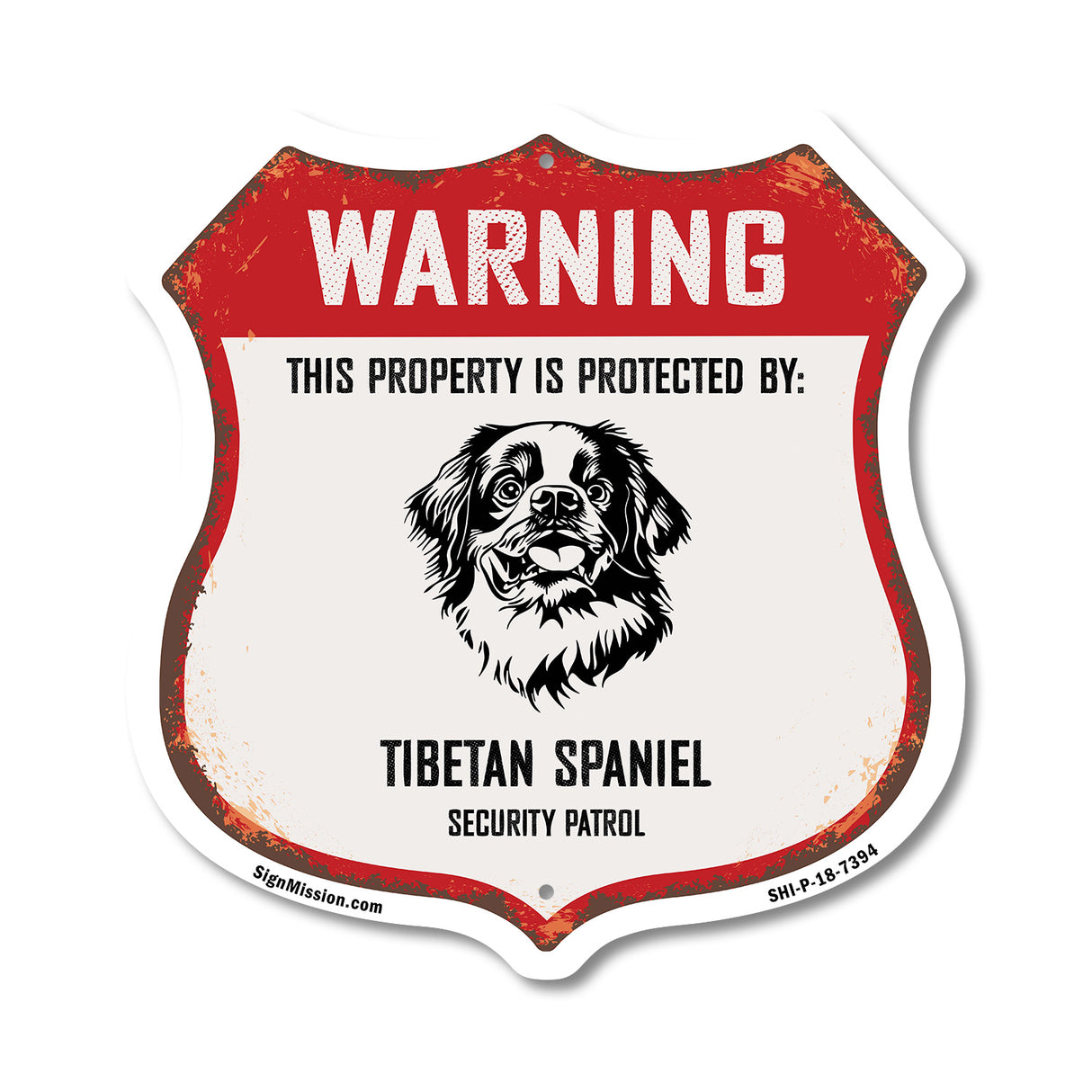 Warning This Property is Protected by Tibetan Spaniel
