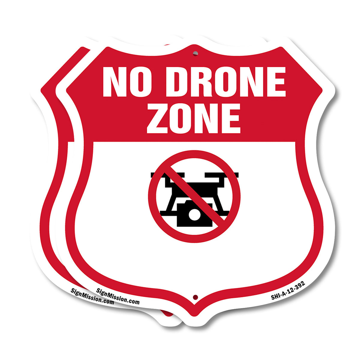 No Drone Shield Sign No Drone Zone From Federal State And Local Aviation Authorities