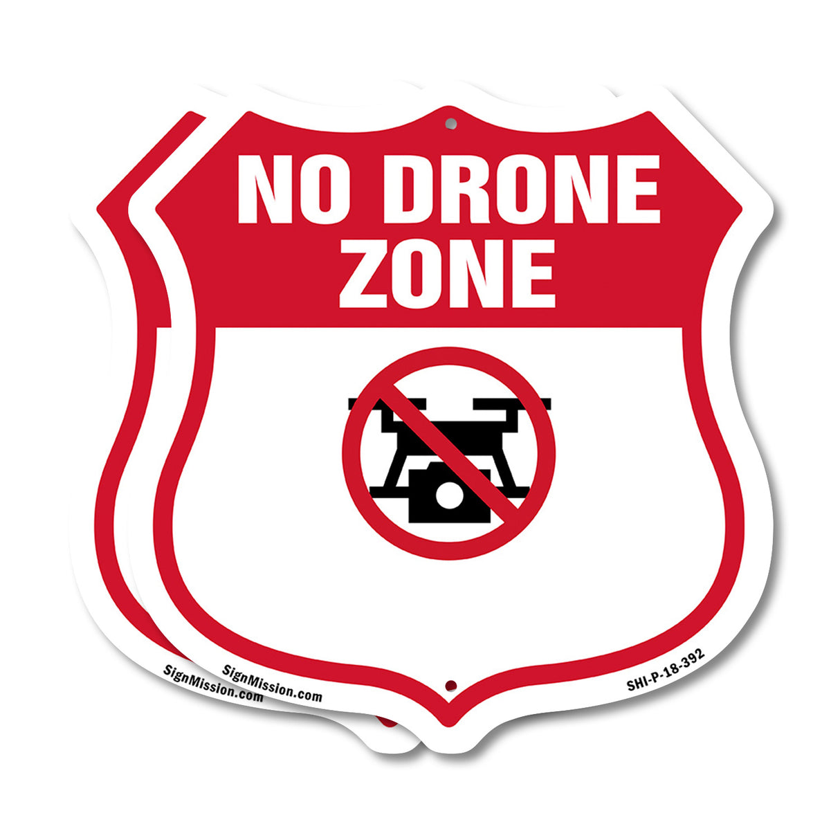 No Drone Shield Sign No Drone Zone From Federal State And Local Aviation Authorities