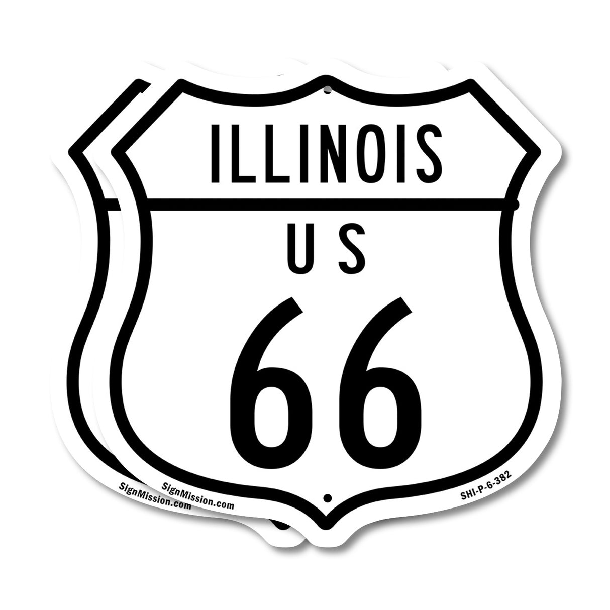Illinois Route Marker Shield Sign Us 66