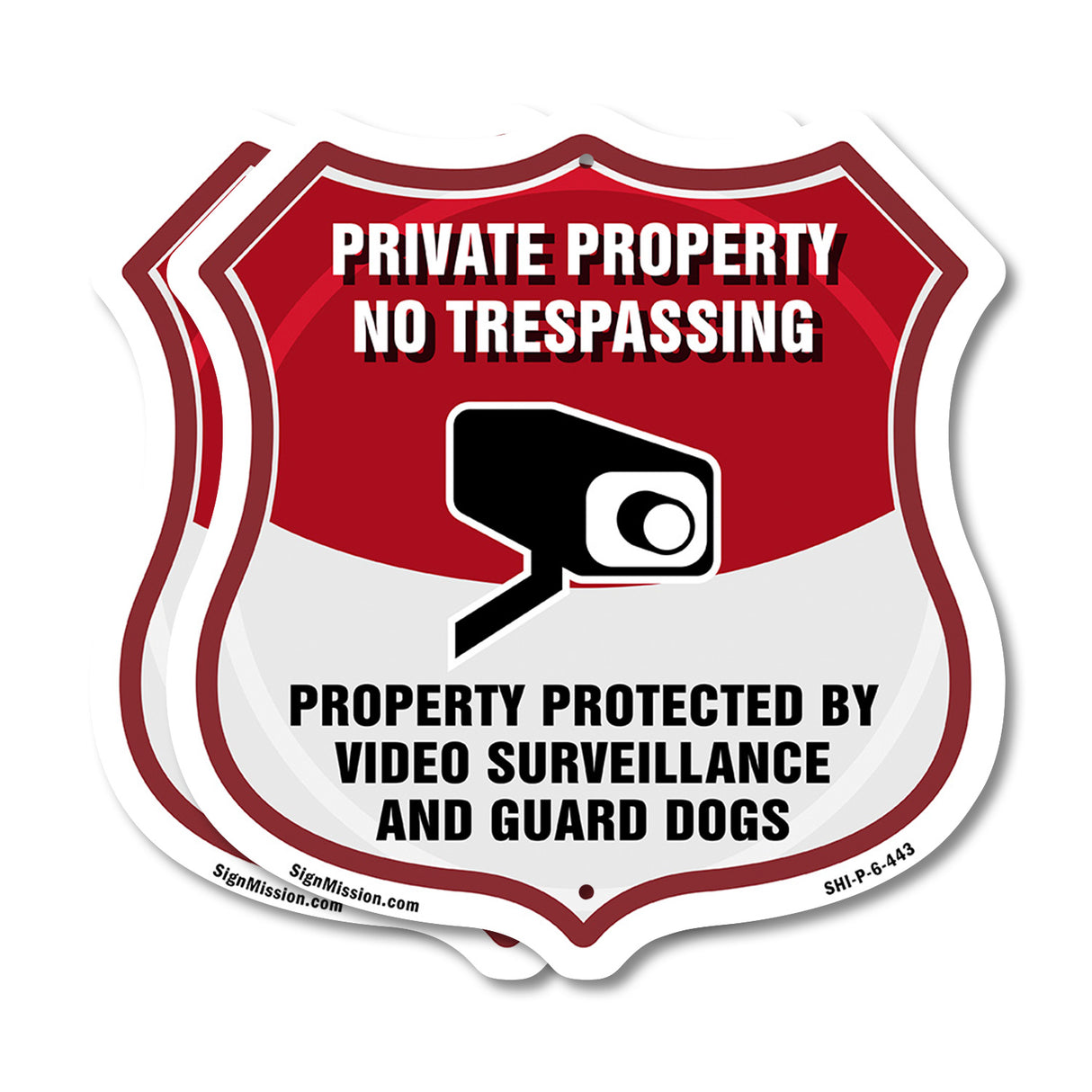 Private Property No Trespassing Property Protected By Video Surveillance And Guard Dogs