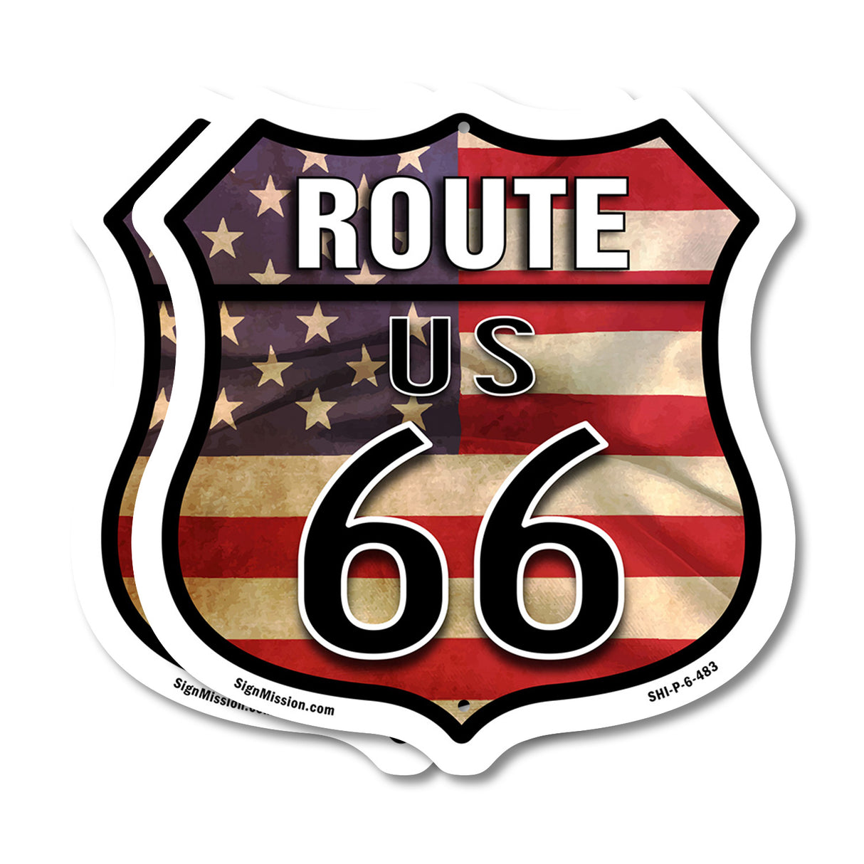 Route Us 66 Flag