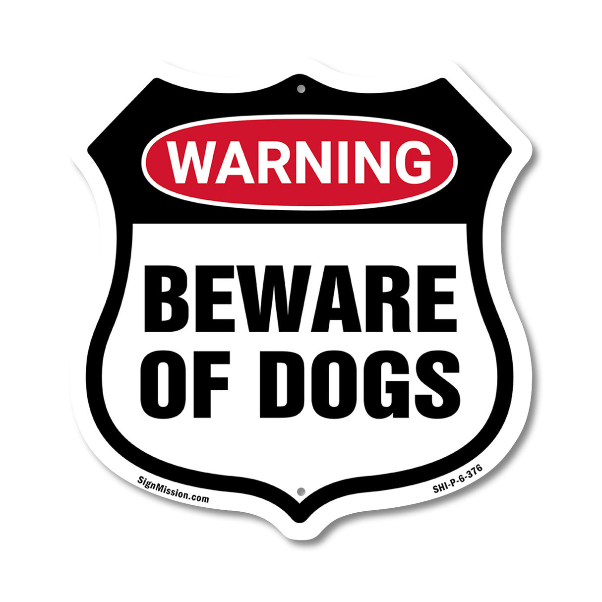 Dog Warning Shield Sign Beware Of Dogs