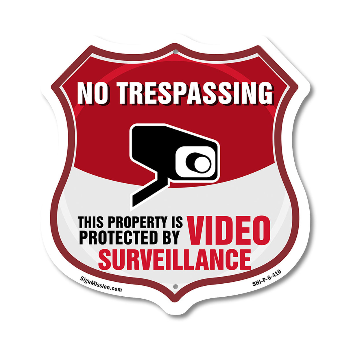 No Trespassing Shield Sign This Property Is Protected By Video Surveillance