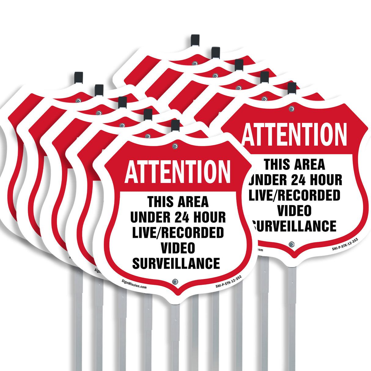 Attention This Area Under 24 Hour Live Recorded Video Surveillance
