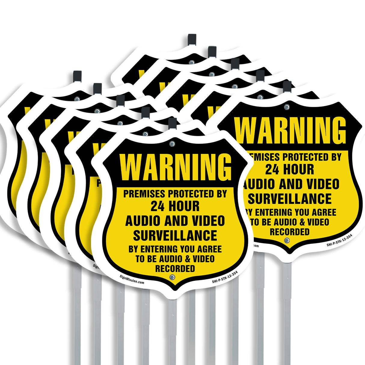 Warning Premises Protected By 24 Hour Audio And Video Surveillance By Entering You Agree To Be Audio & Video Recorded